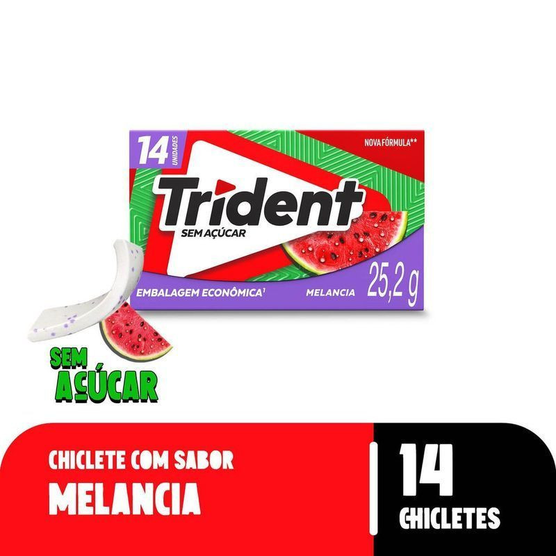 CHICLETE TRIDENT 14S MELANCIA 25,2G
