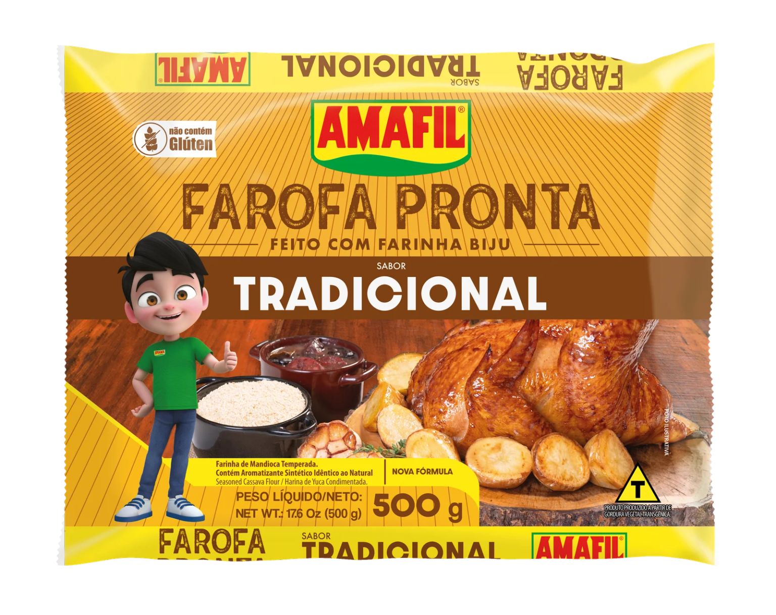 FAROFA PRONTA MANDIOCA AMAFIL 500G TRADICIONAL