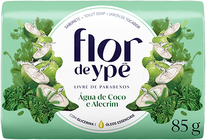 SABONETE FLOR DE YPE SUAVE ÁGUA DE COCO E ALECRIM 85G
