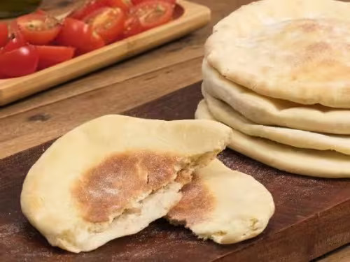 Fatia de Pão libanês feito na hora