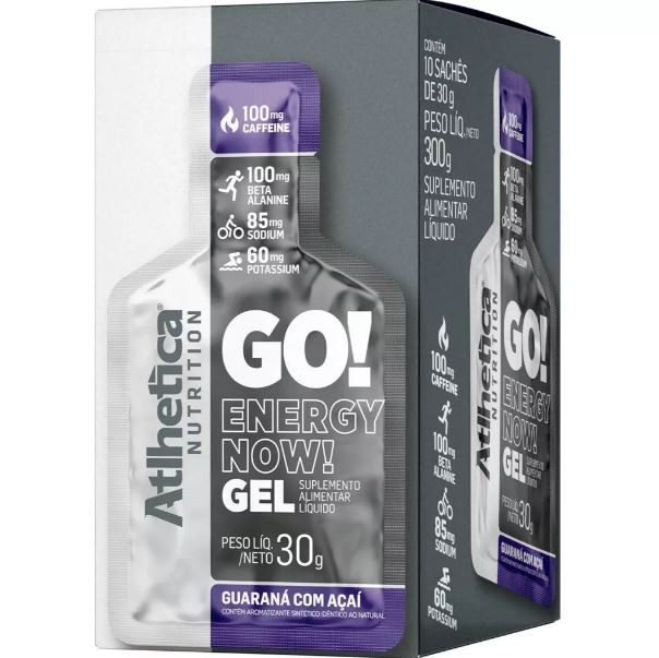 SUP NOW GEL ENERGY 30G ATLHETICA GUARANA ACAI