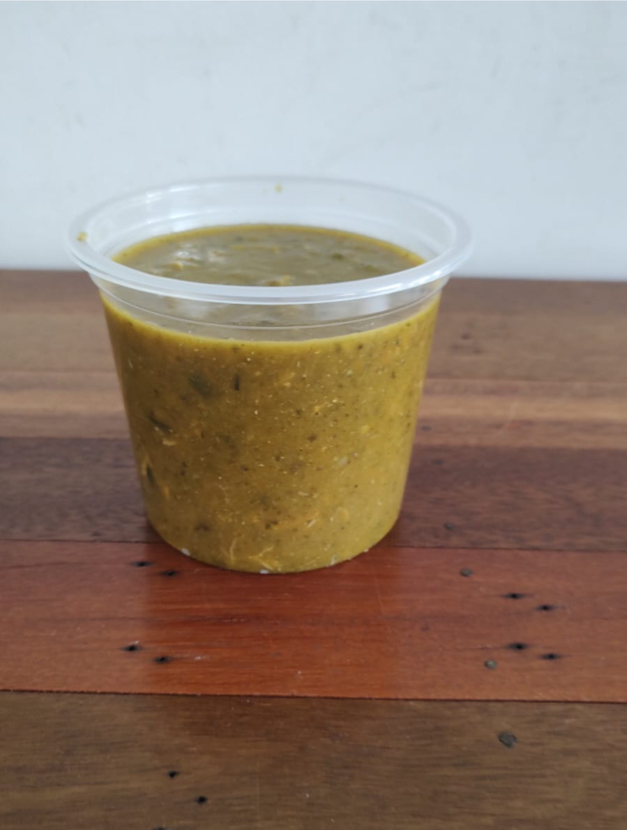 CALDO LEGUMES C/ ALHO PORÓ (VEGANO) 380 ML Congelado.
