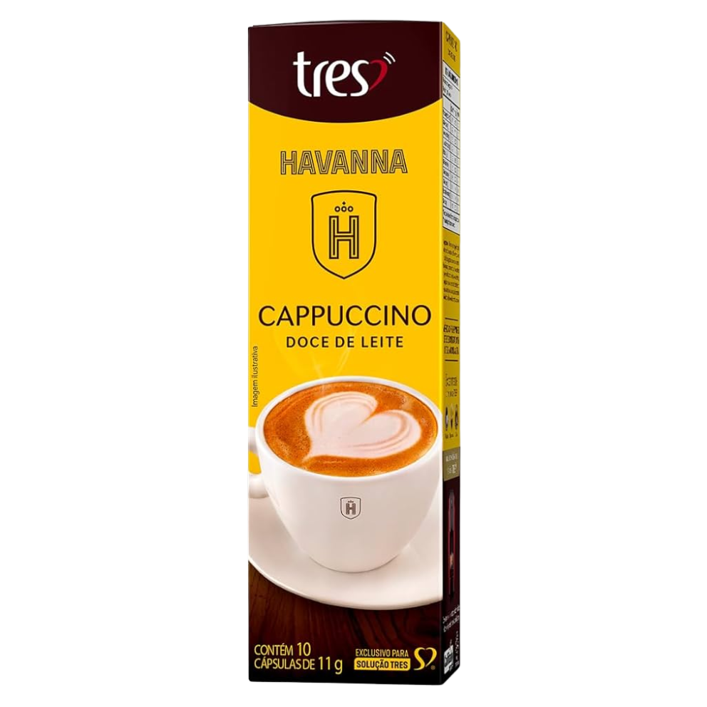 CAPSULA 3CORAÇOES CAPPUCCINO DOCE DE LEITE C/10UN