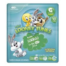 FRALDA BABY LOONEY TUNES 8X18G