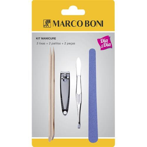 Kit Marco Boni Manicure Palito/Cortador de Unha/Pinça/Lixa 6150boni