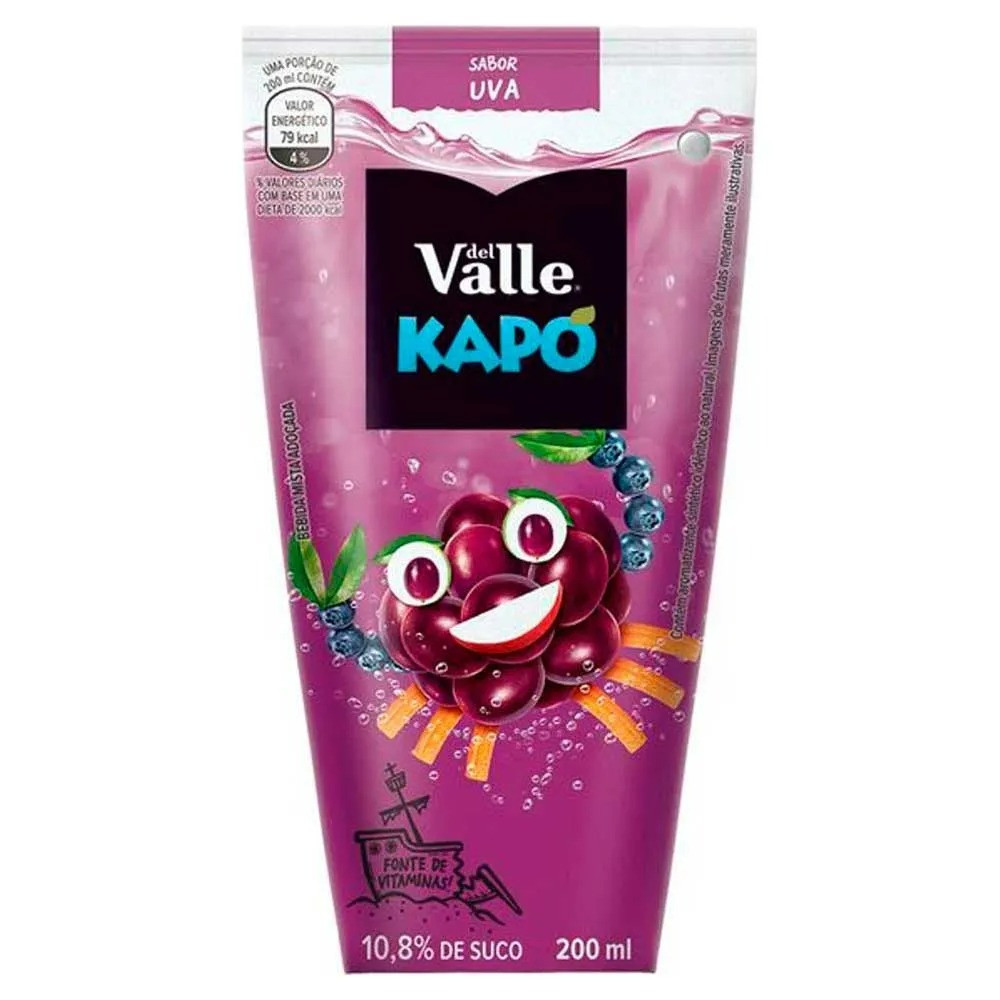 SUCO KAPO DEL VALLE SABOR UVA 200ML