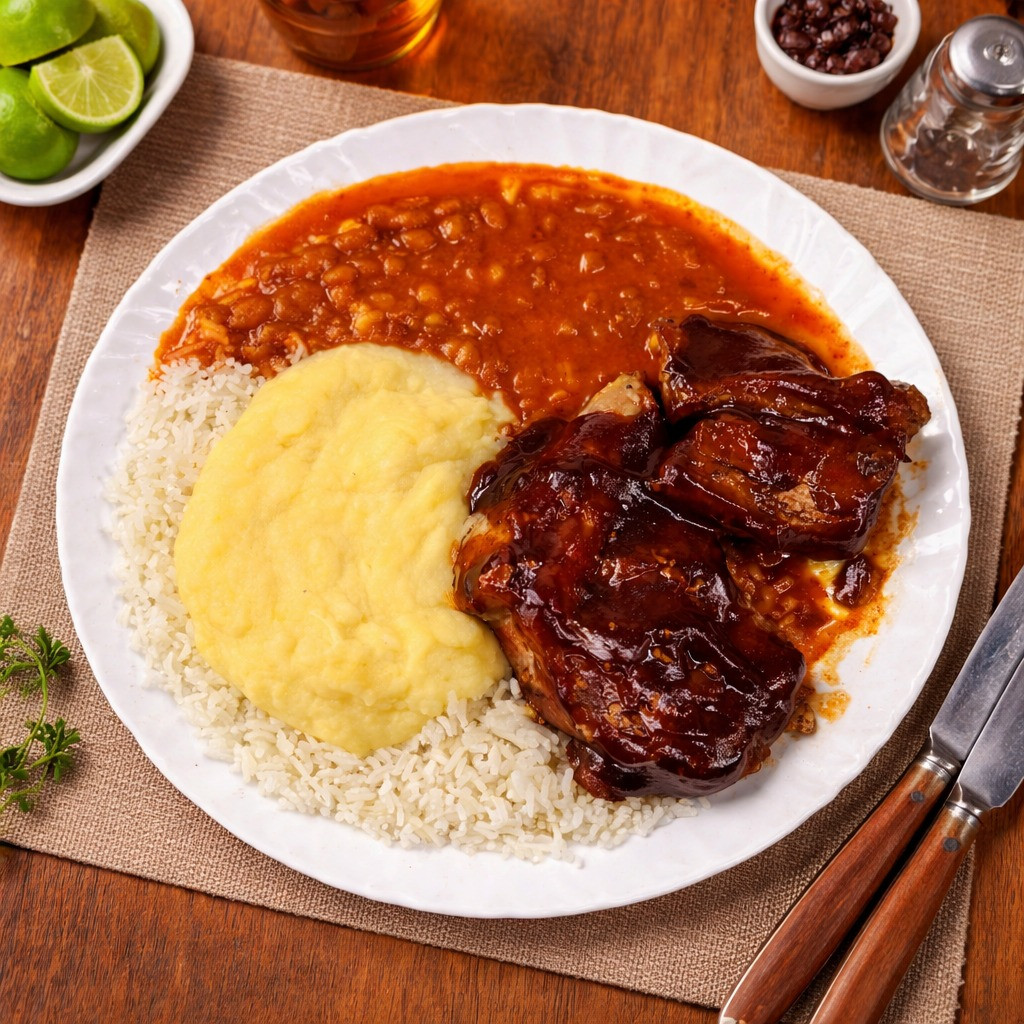 Costelinha Assada ao Molho Barbecue