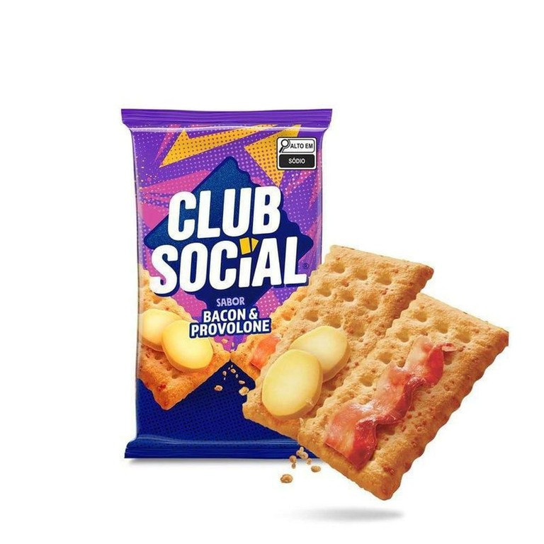 BISCOITO CLUB SOCIAL BACON E PROVOLONE