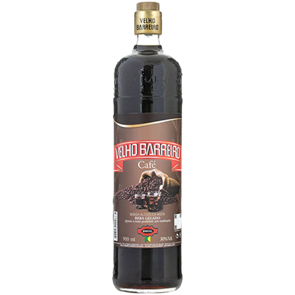 CACHAÇA VELHO BARREIRO CAFE 910ML