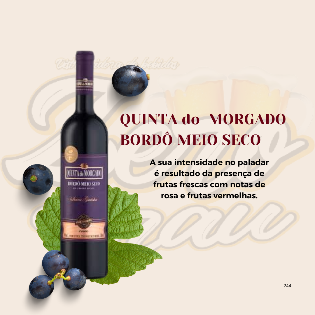 VINHO QUINTA DO MORGADO BORDO MEIO SECO 750ML