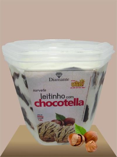 SORVETE 1.8L LEITINHO COM CHOCOTELLA