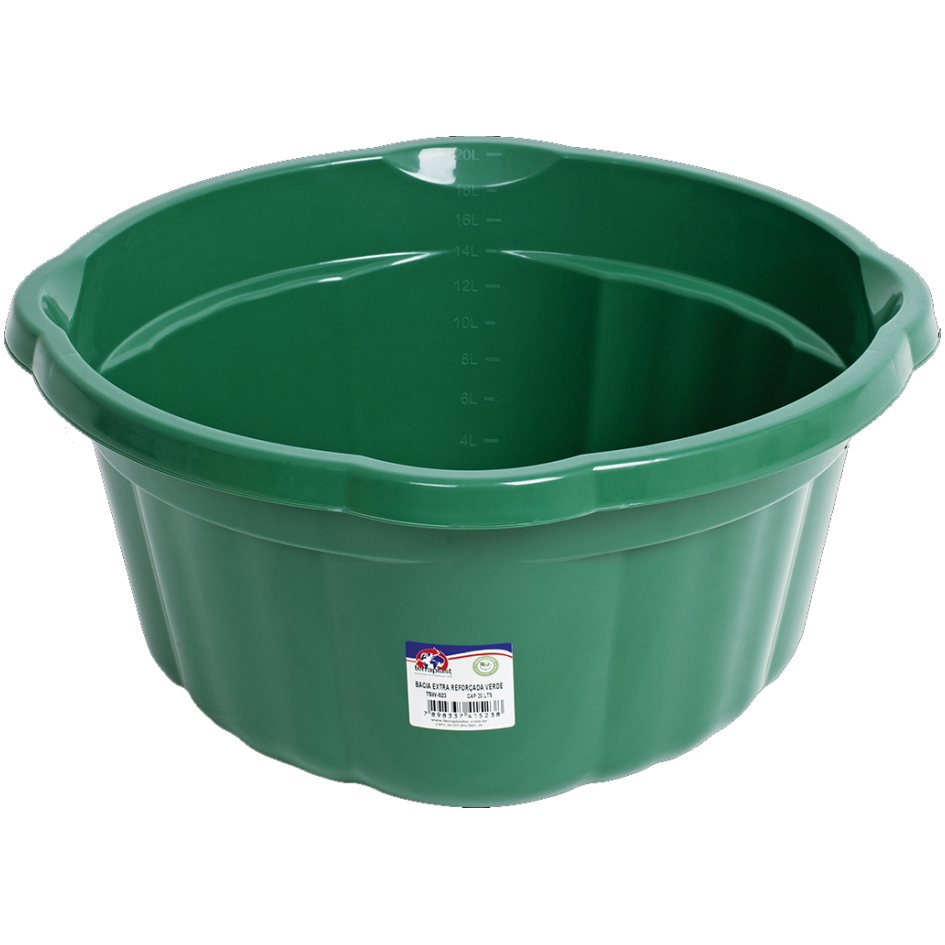 BACIA REFORÇADA TERRAPLAST VERDE 20L