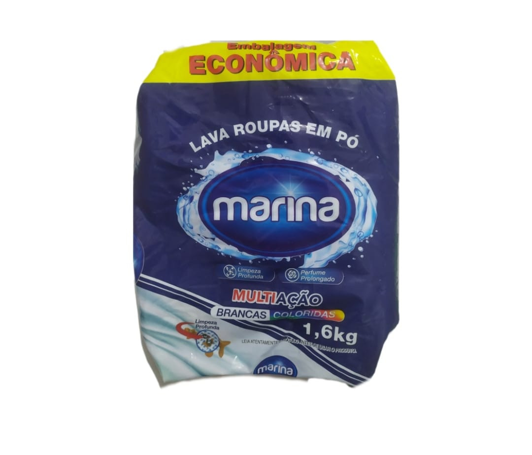 LAVA ROUPAS SABÃO EM PÓ MARINA 1,6KG