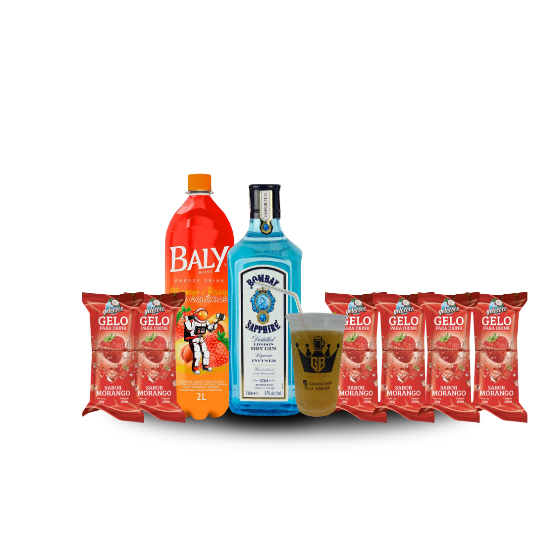 Combo Gin bombay  6 gelos saborizados