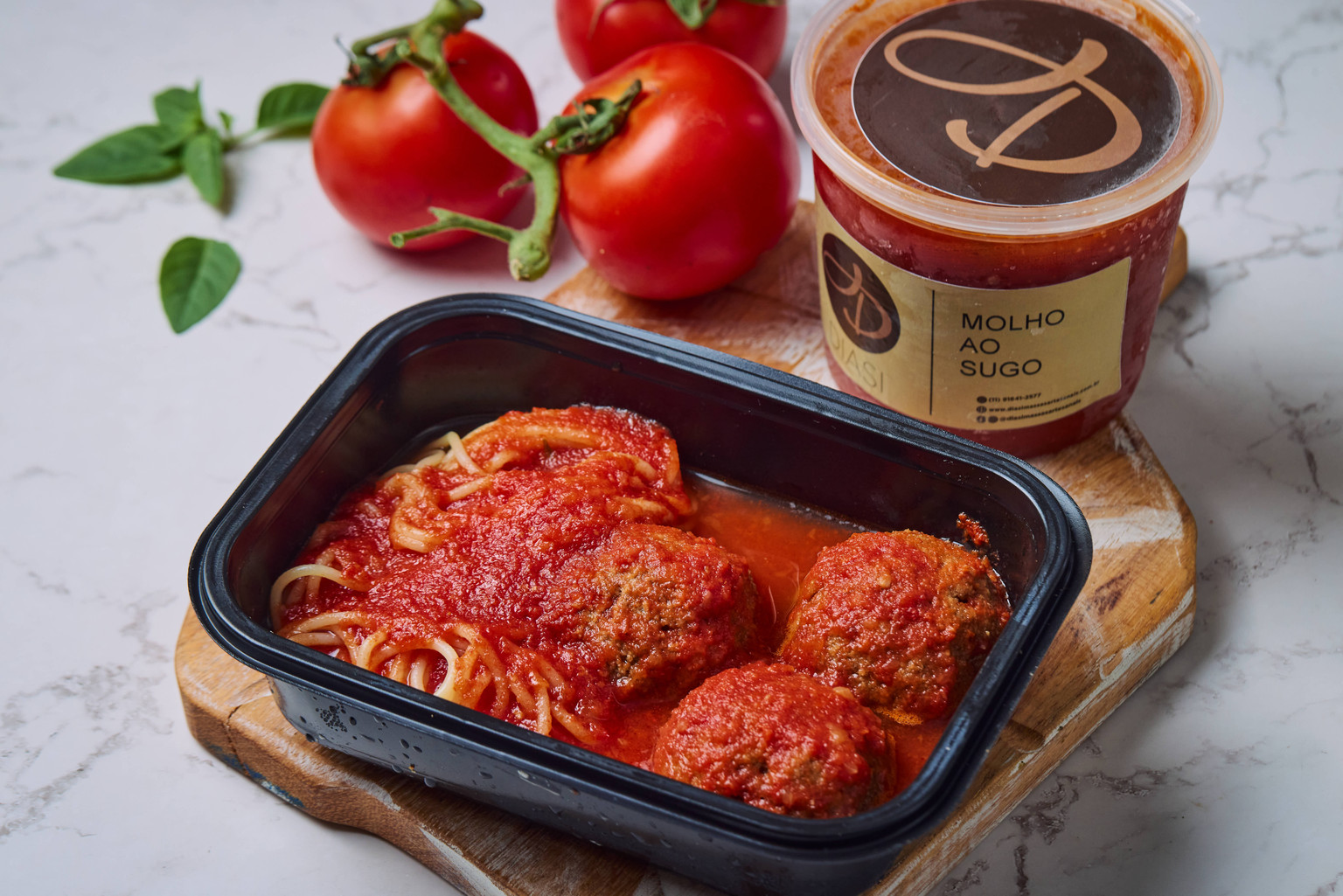 SPAGHETTI COM ALMÔNDEGAS AO SUGO 450 GR (ULTRACONGELADO) 