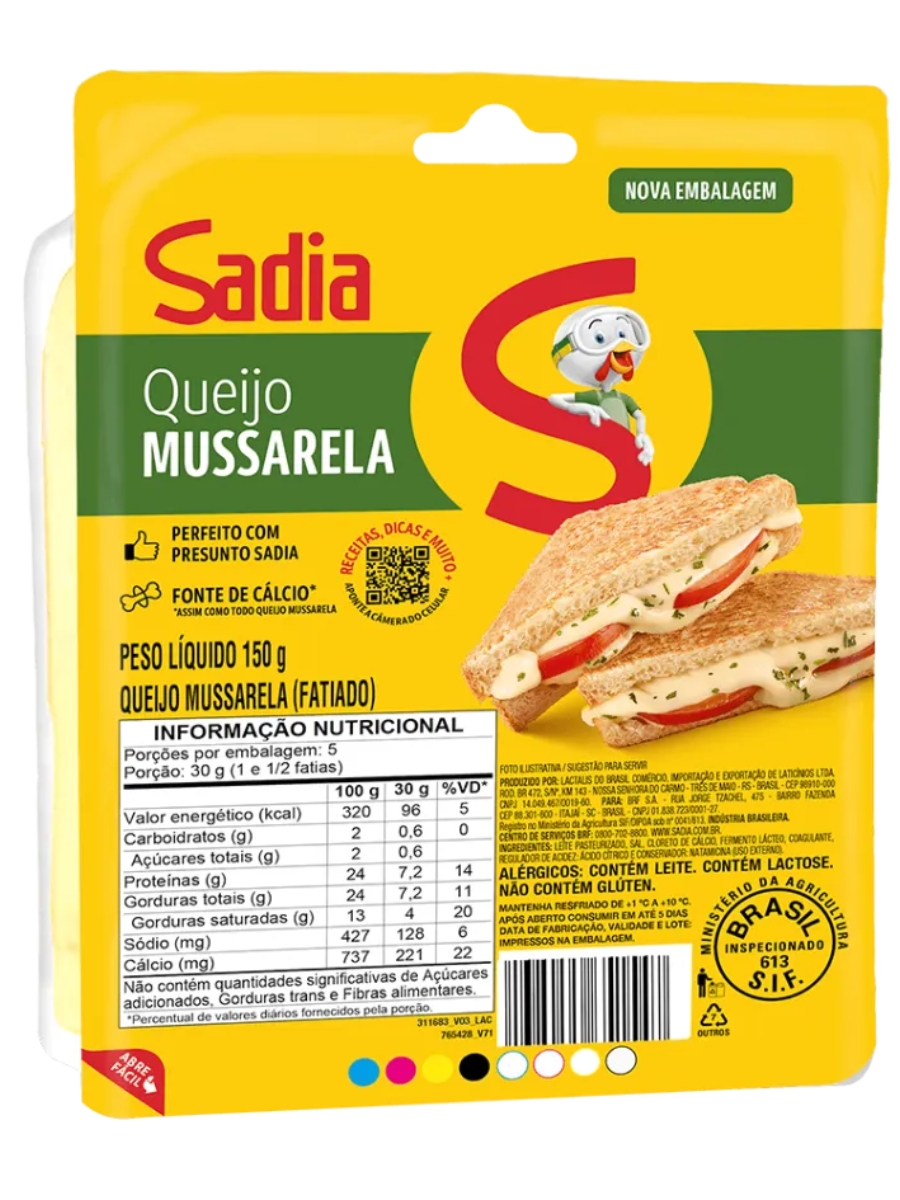QUEIJO MUSSARELA FATIADO 150G SADIA