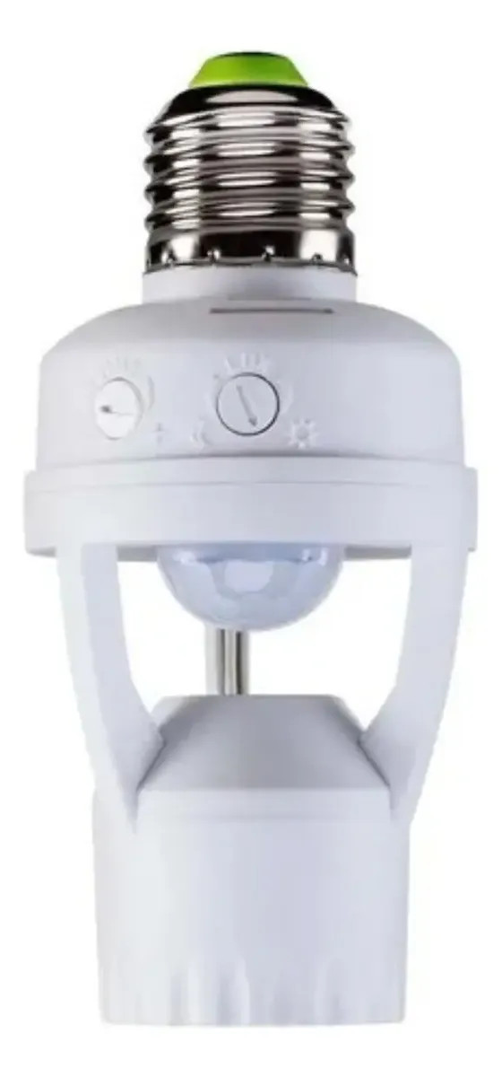 Soquete Sensor De Presença Luz Iluminação E27 Movimento 360°