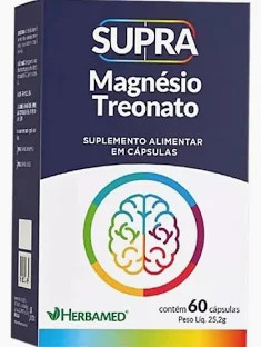 Magnesio Treonato Supra Herbamed 60caps 421 Mg