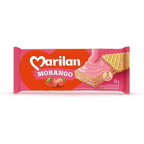 Biscoito Marilan Wafer Morango 115g
