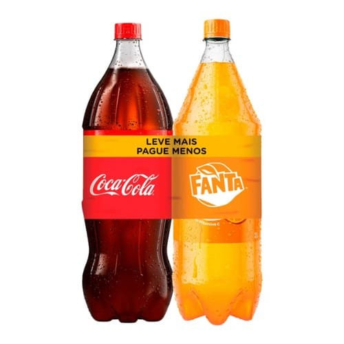 Refrig.C.Cola 2l + Fanta Laranja 2l Pet
