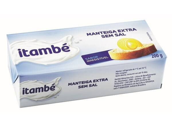 Manteiga Itambé tablete sem Sal 200g