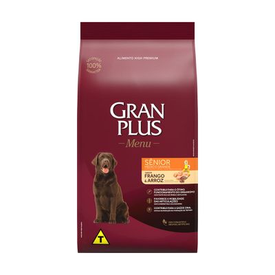 GRAN PLUS MENU DOG SENIOR MÉDIAS E GRANDES 15kg