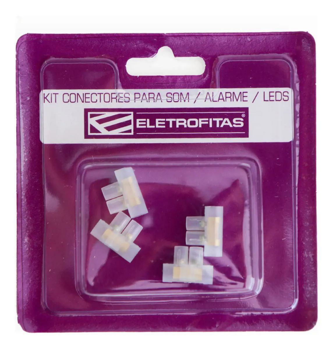 Conectores Eletrofitas 2 Pistas 10a Som Alarme Leds Ef5x2