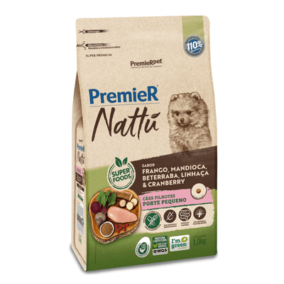 Premier Nattu Mandioca Filhotes porte pequeno 1kg