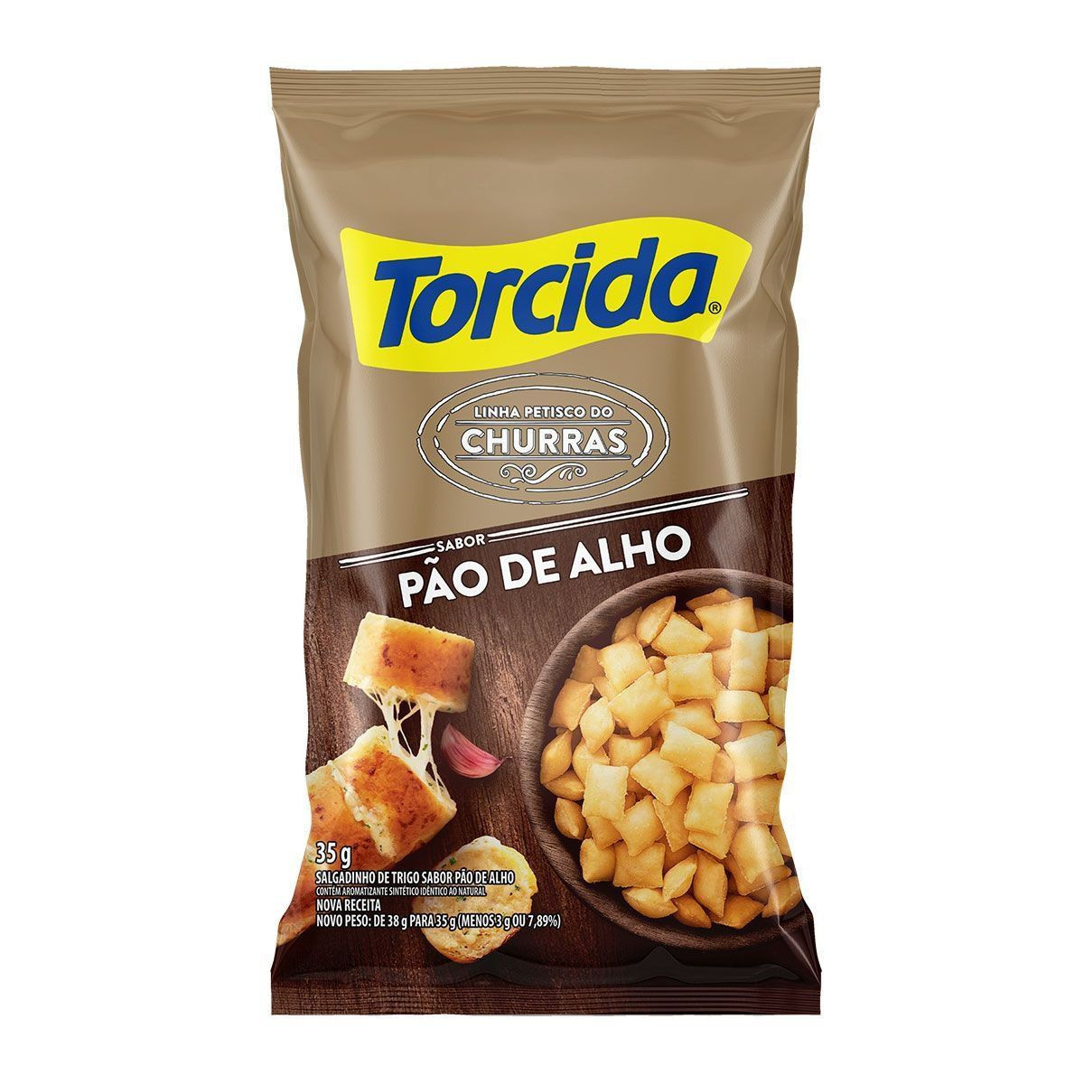 SALGADO TORCIDA PAO DE ALHO 35G - UN