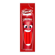 BALA DOCILE CANUDINHO MORANGO 15G