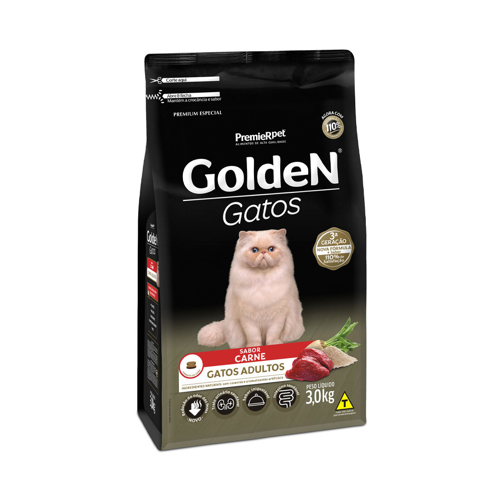Golden Gatos Adultos Carne 3kg