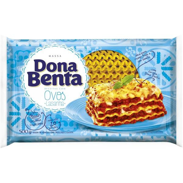 MASSA P/ LASANHA DONA BENTA C/ OVOS 500G