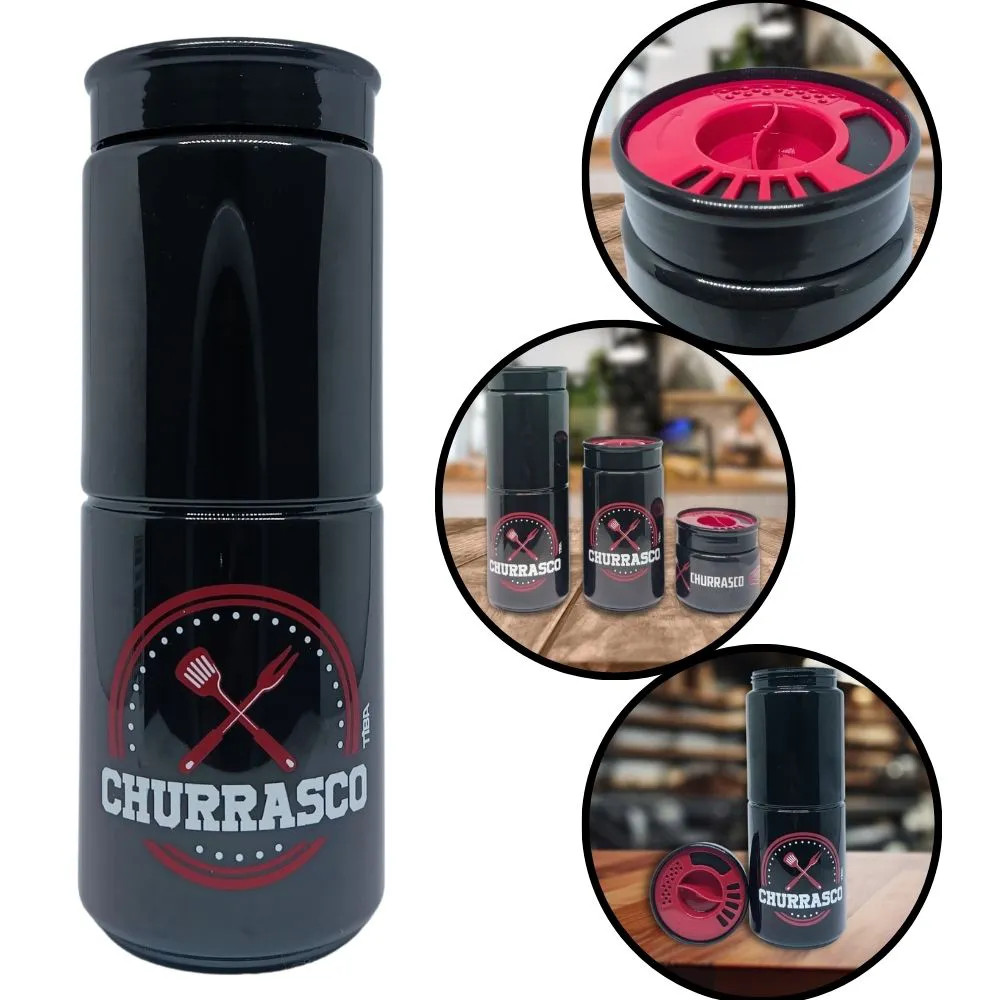 PORTA TEMPERO ORGANIZADOR TIBA C/ DOSADOR CHURRASCO 540G