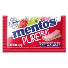 Goma Mentos pure fruit 8,5g morango