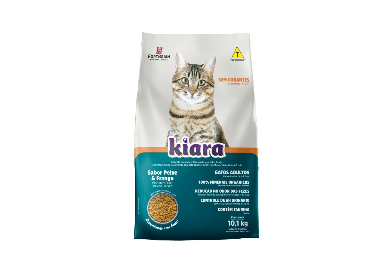 Kiara Peixe e Frango Gatos Adultos 10kg