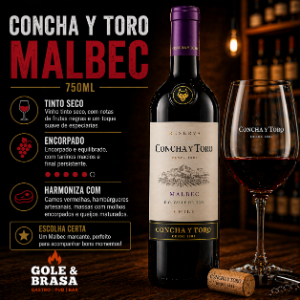 VINHO CONCHA Y TORO MALBEC 750ML