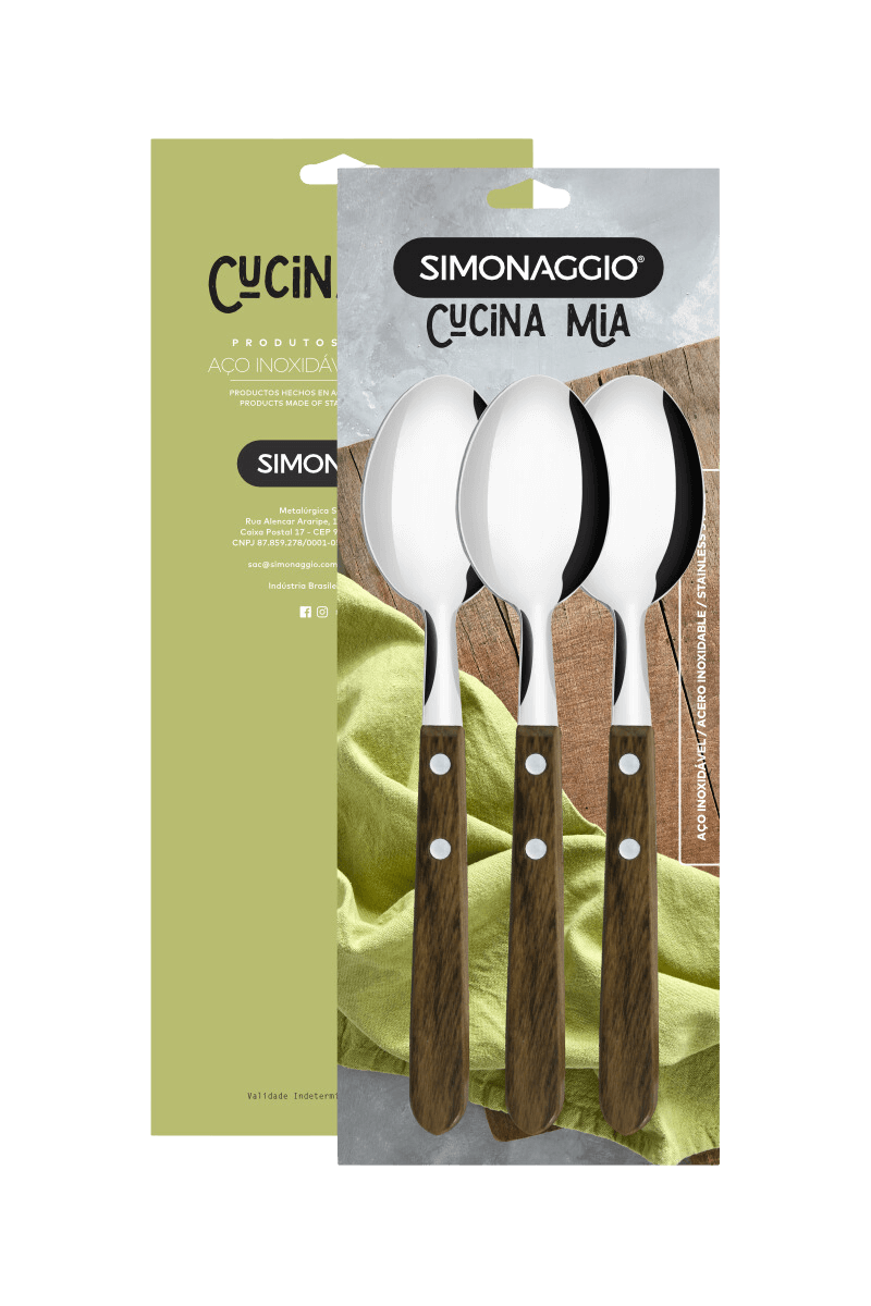 Colher simonaggio inox c/ 3un 