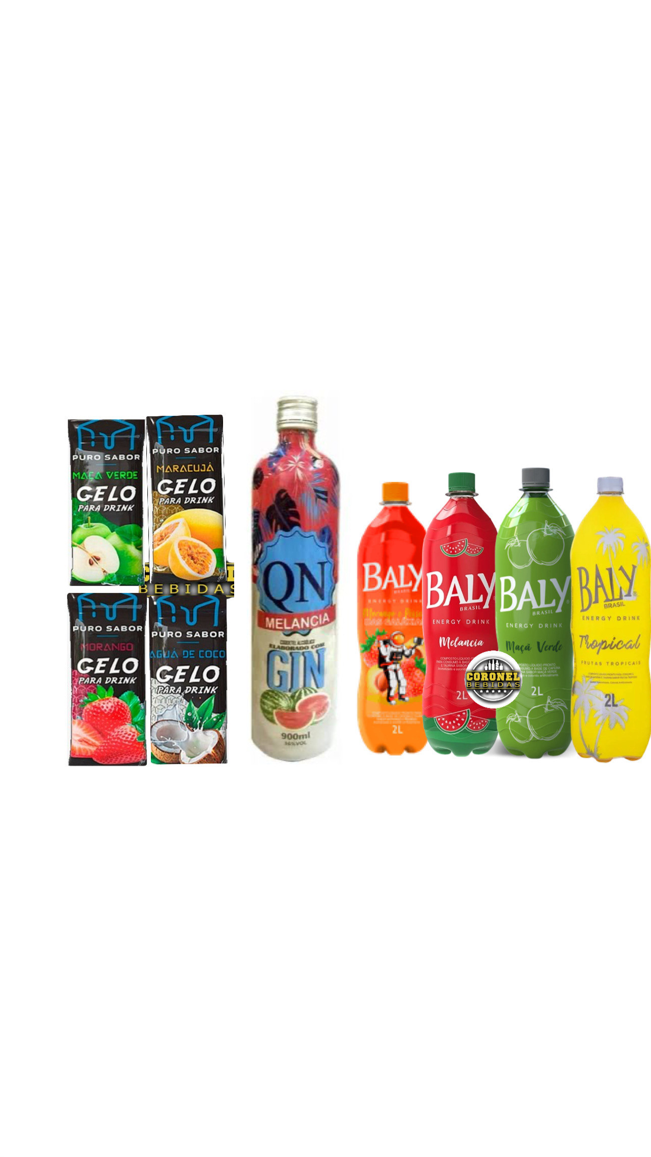 Gin Qn Melância + 1 Baly (Sabores)+ 4 Gelo ( Sabores ) 