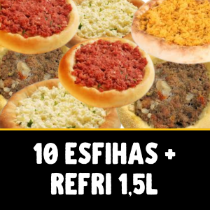 COMBO IV -  10 ESFIHAS + REFRI 1,5L