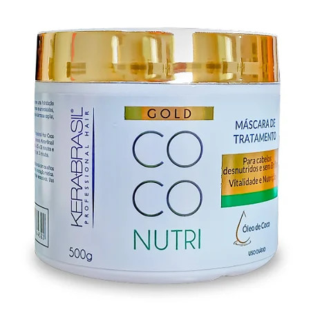 MASCARA TRATAMENTO KERABRASIL GOLD COCO NUTRI 500G¬