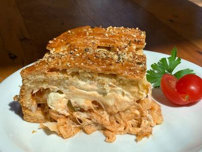 Torta Fatia Frango Cream cheese e Palmito (fatia 250 gr)