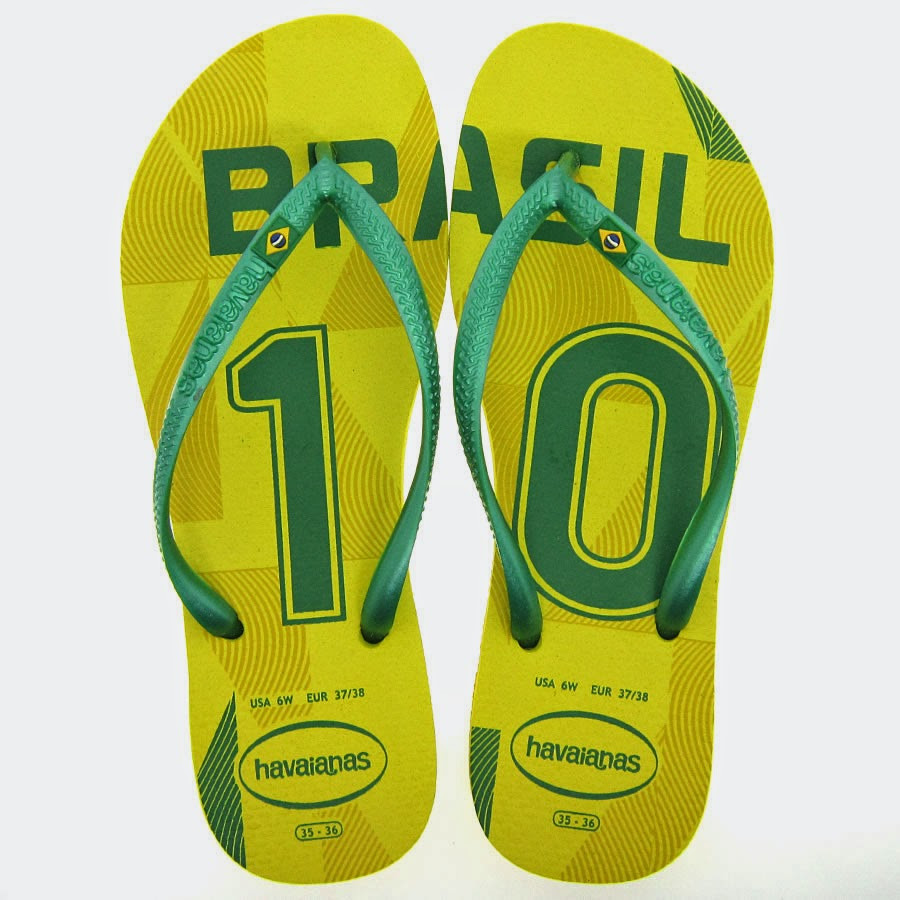 CHINELO HAV. SLIM TEAMS AMARELO/VERDE 37-38