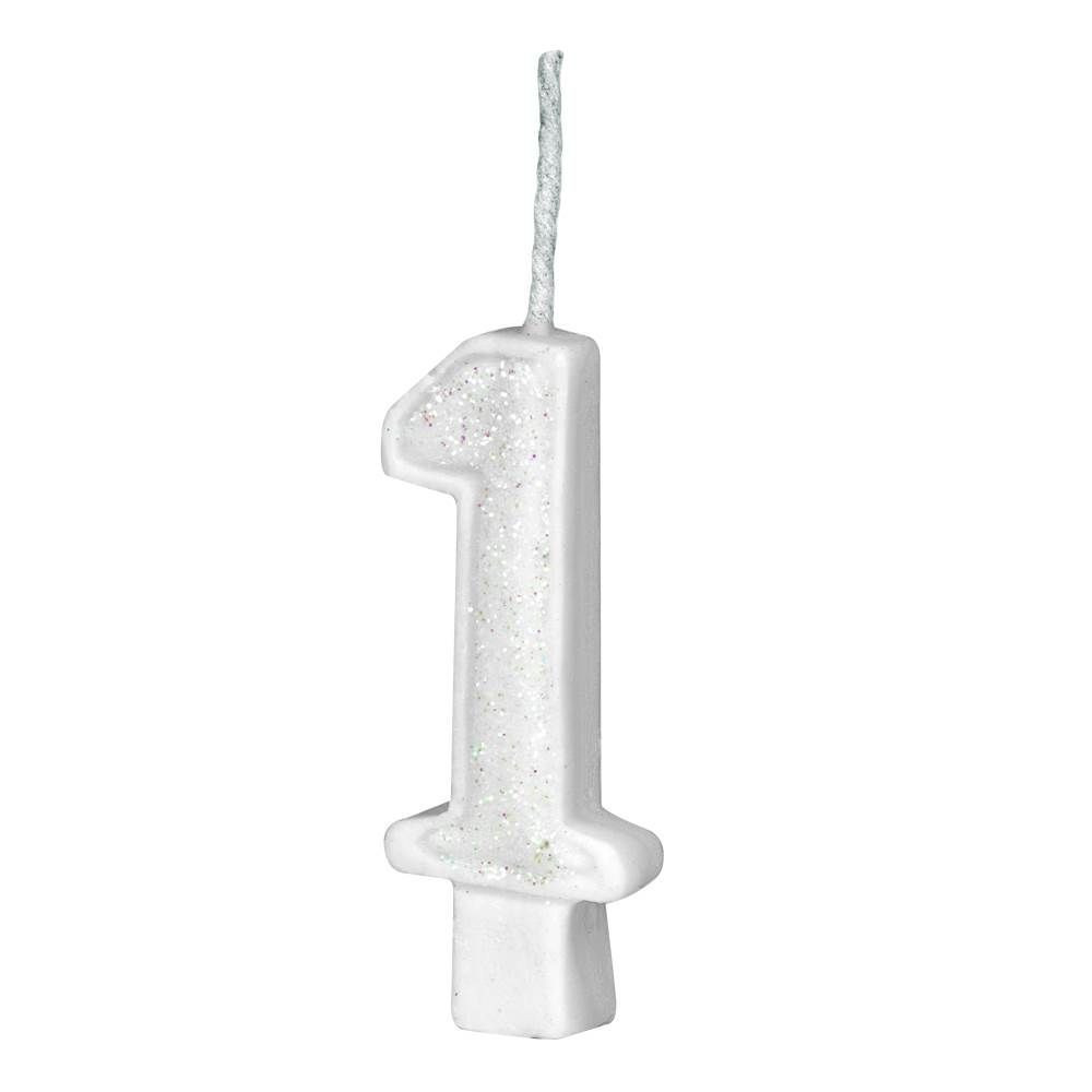 VELA GLITER REGINA Nº1 BRANCA