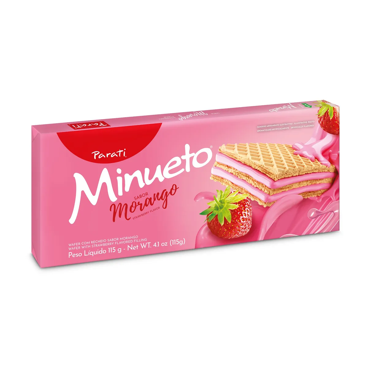 Biscoito Parati Minueto Wafer Morango 81g