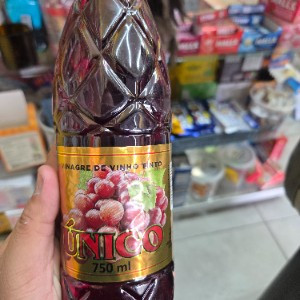 VINAGRE DE VINHO TINTO ÚNICO 750ML