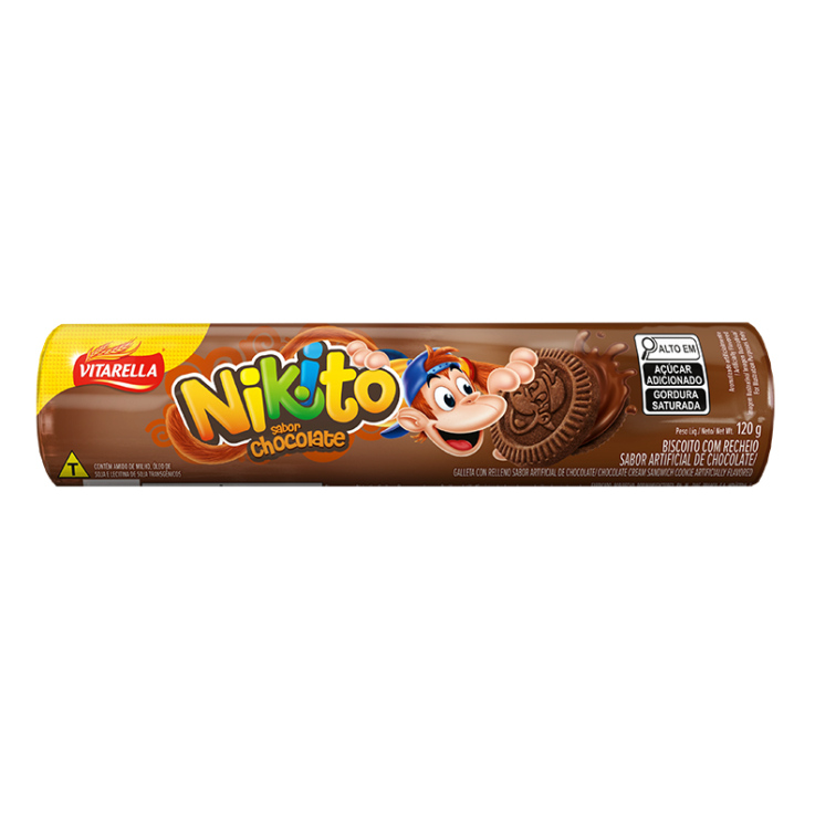 Bolacha Recheada Nikito Chocolate 120g