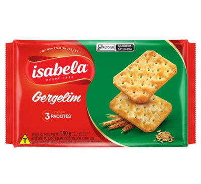 Biscoito Isabela Cracker Gergelim 350g