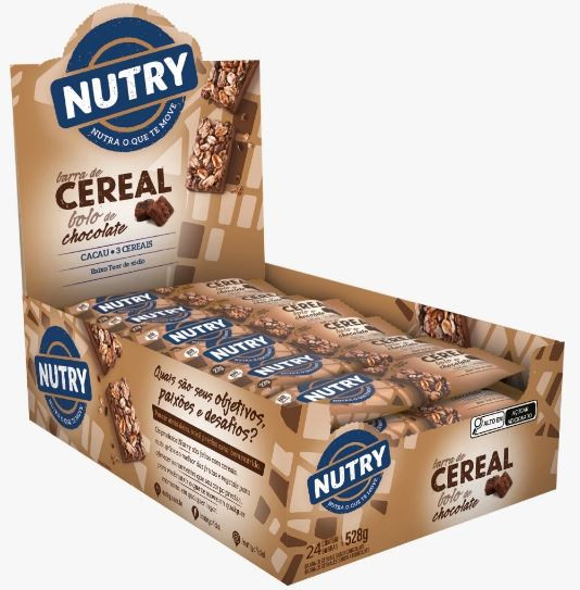 BARRA DE CEREAL BOLO DE CHOCOLATE NUTRY 22GR