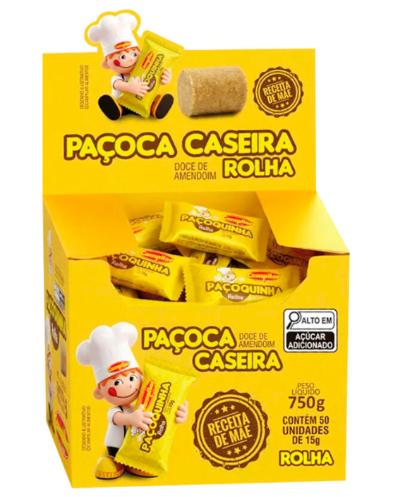 CX PAÇOQUINHA CAMPILAR ROLHA 15G C/50UN