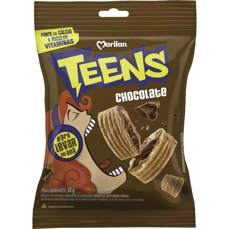 biscoito teens chocolate 30